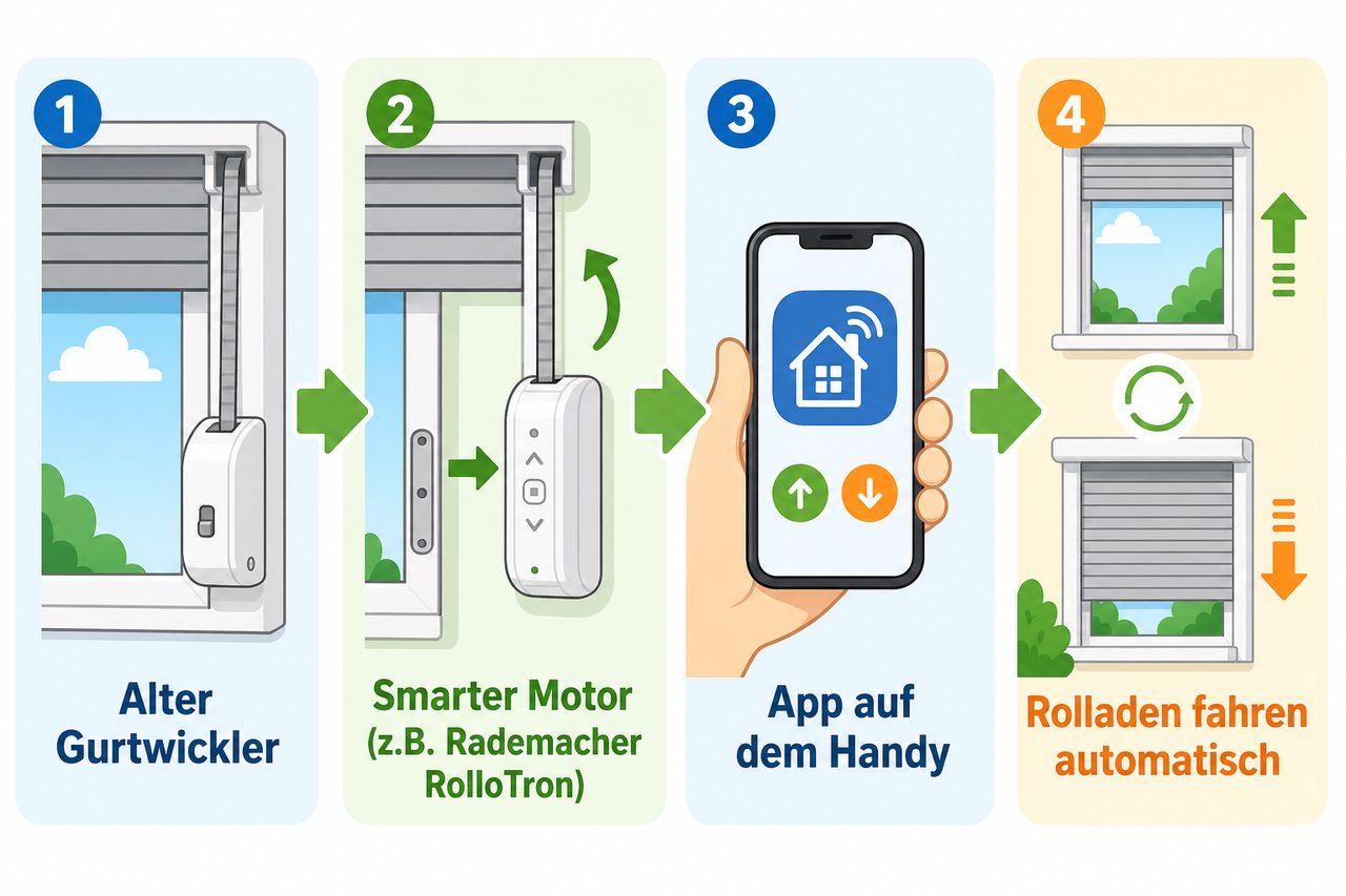 Schritt-für-Schritt-Anleitung: Smarter Rolladen-Motor wird eingebaut und per App gesteuert